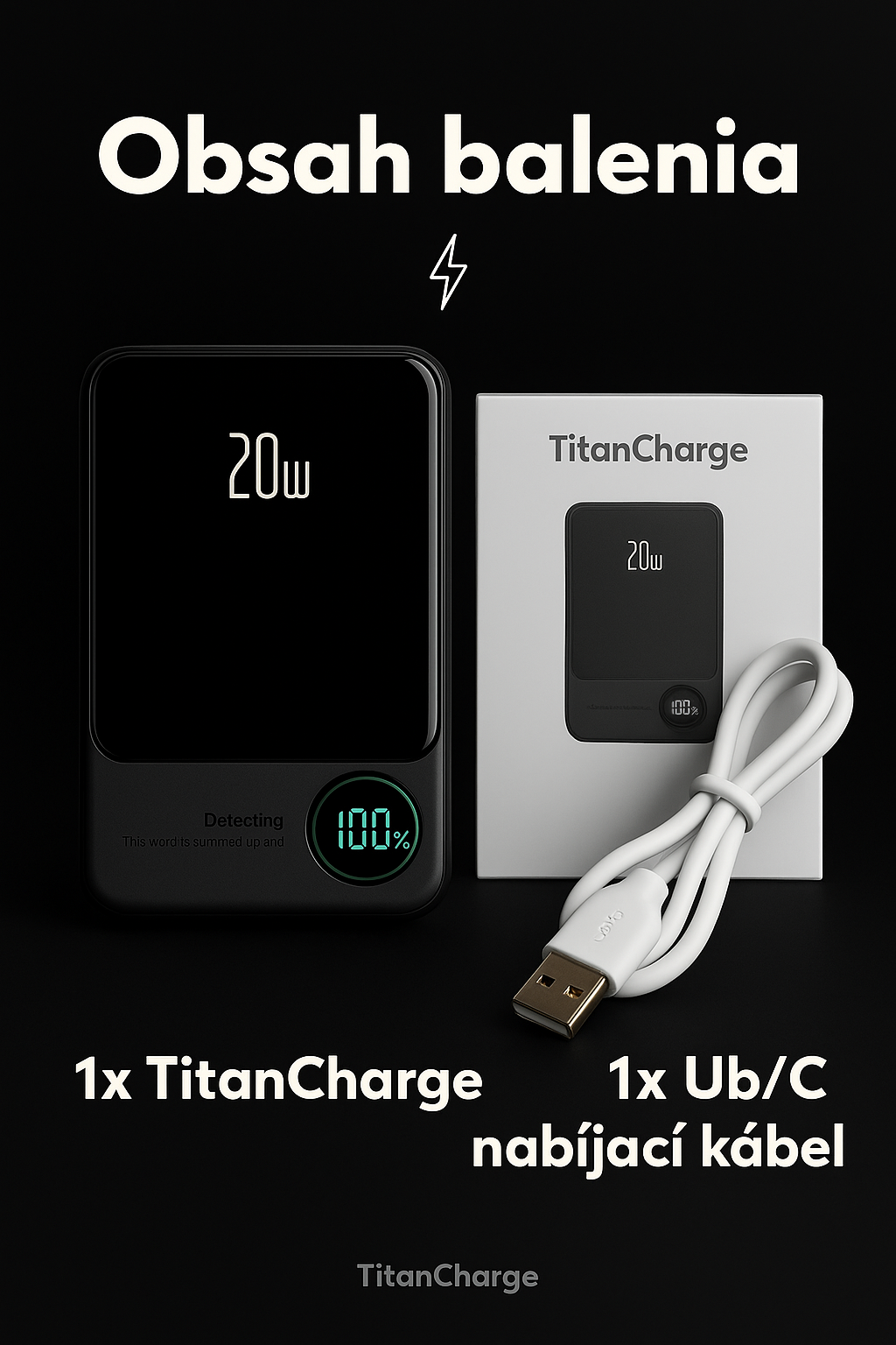 TitanCharge™-Wireless Powerbank (USB-C & Lightning)